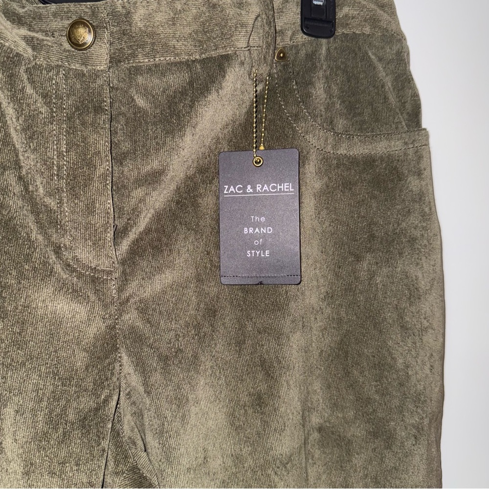 Zac & Rachel Olive Corduroy Pants